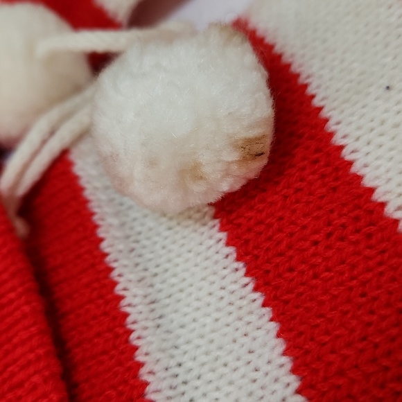 Vintage Knit Christmas Stockings Socks Retro Mid Century - Picture 9 of 9